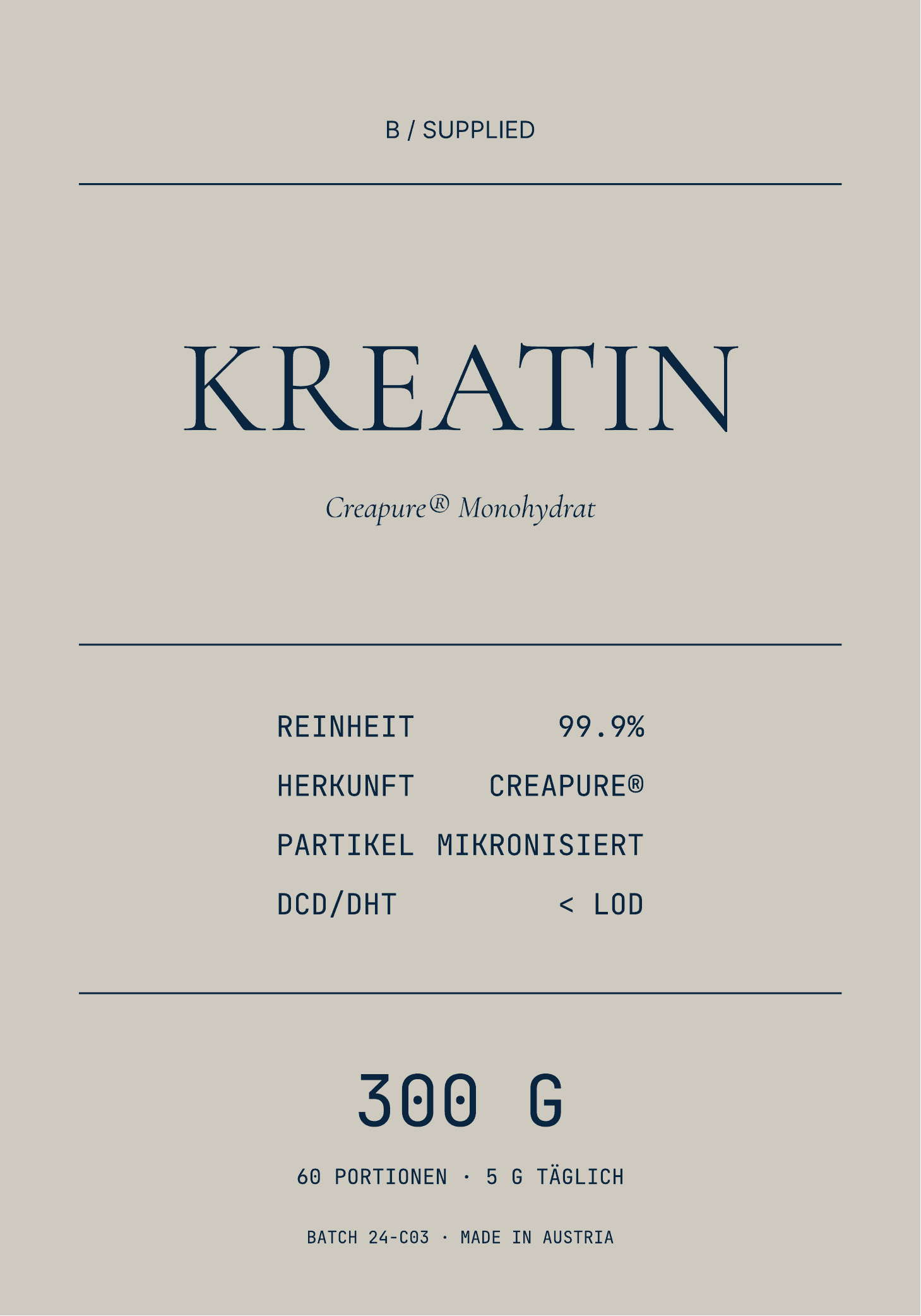 Kreatin — Creapure® Monohydrat