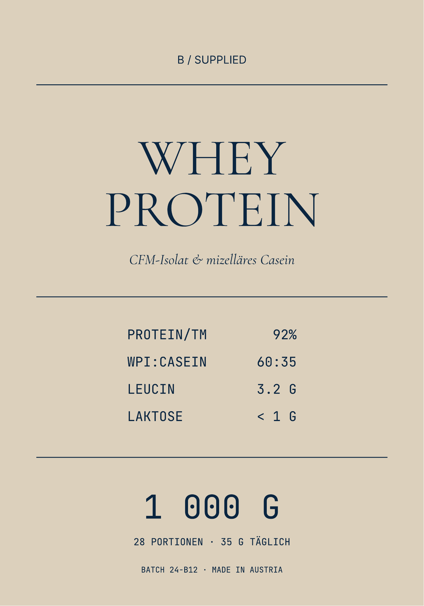 Whey Protein — CFM-Isolat & mizellares Casein